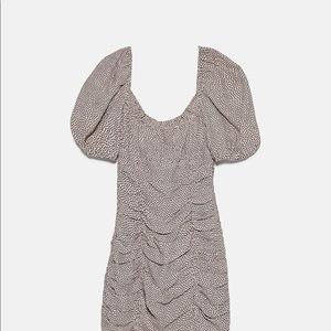 Zara Draped Polka dot dress